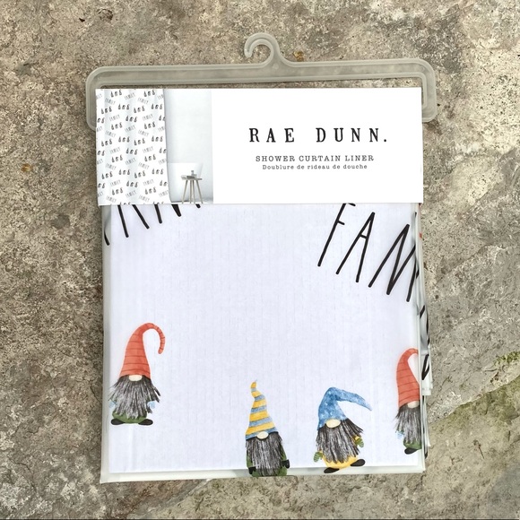 Rae Dunn Other - Rae Dunn FAMILY Gnome Shower Curtain Liner